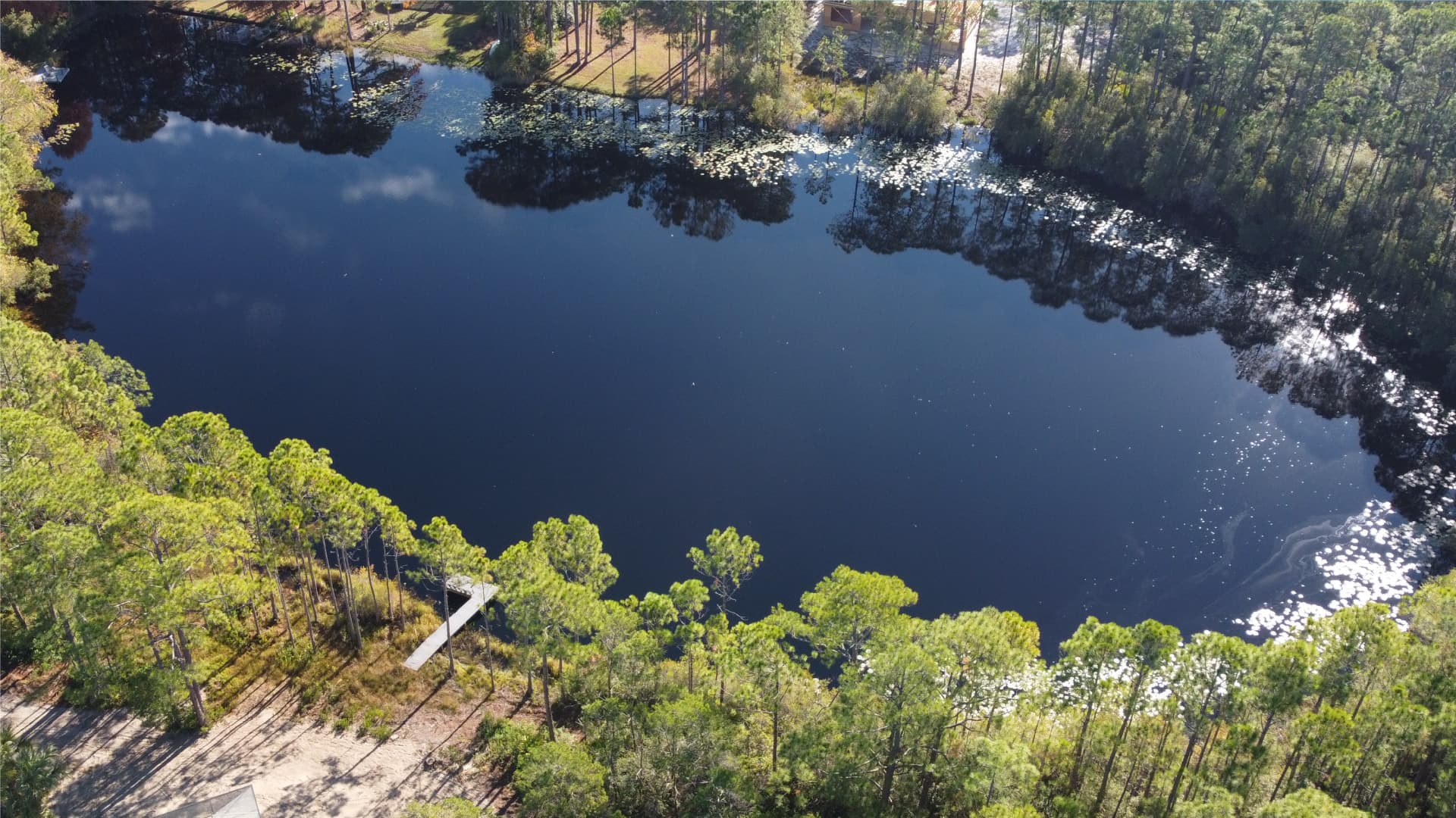 Aerial view of fox lake