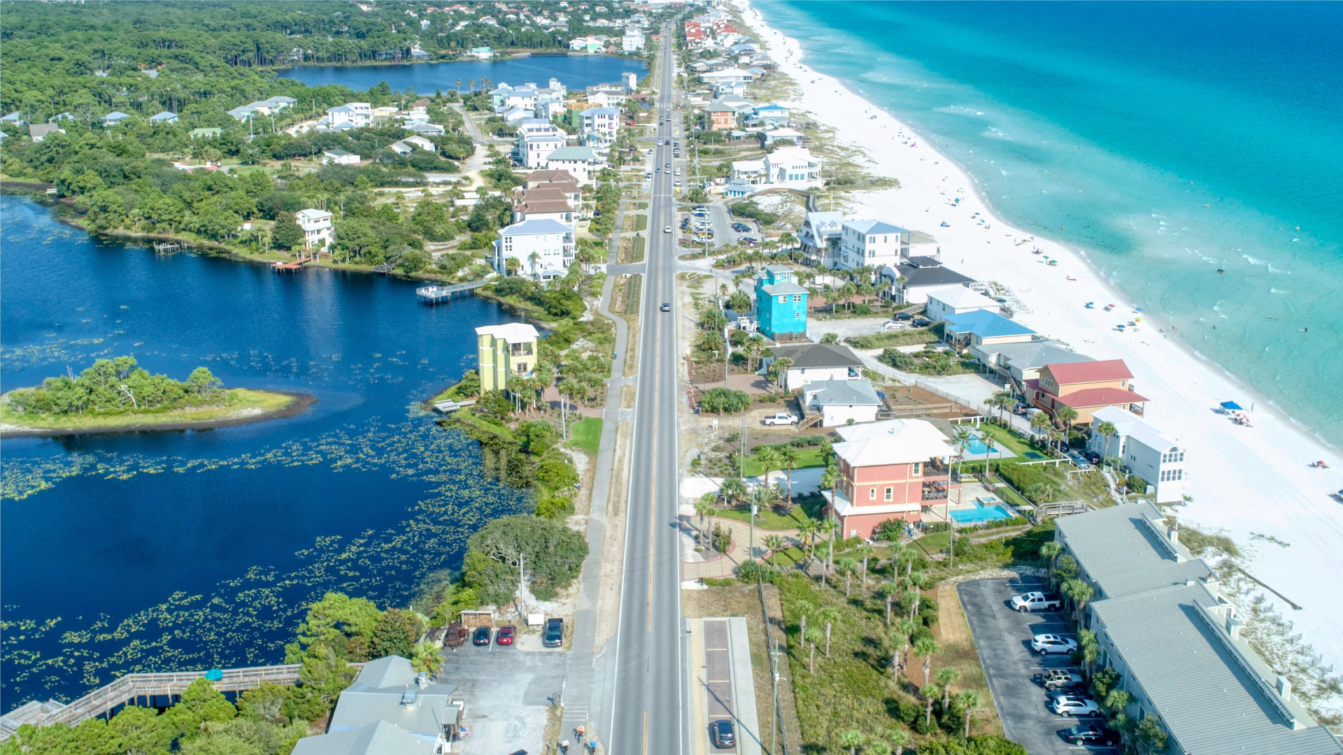 Aerial view of Highway 30A
